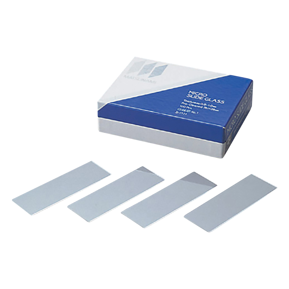 白スライドグラス 縁磨No.1 100枚入 S1111