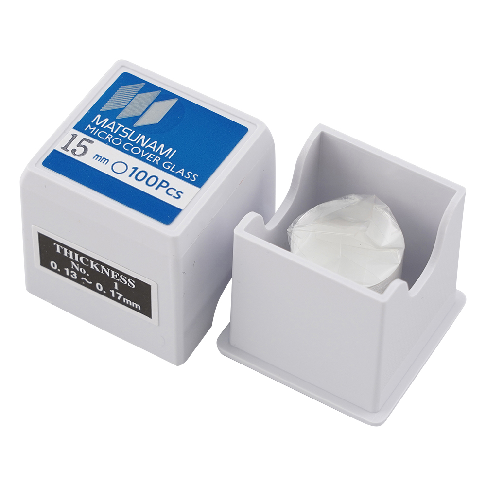 マツナミカバーグラス（No.1） 丸型 φ15mm 1000枚入