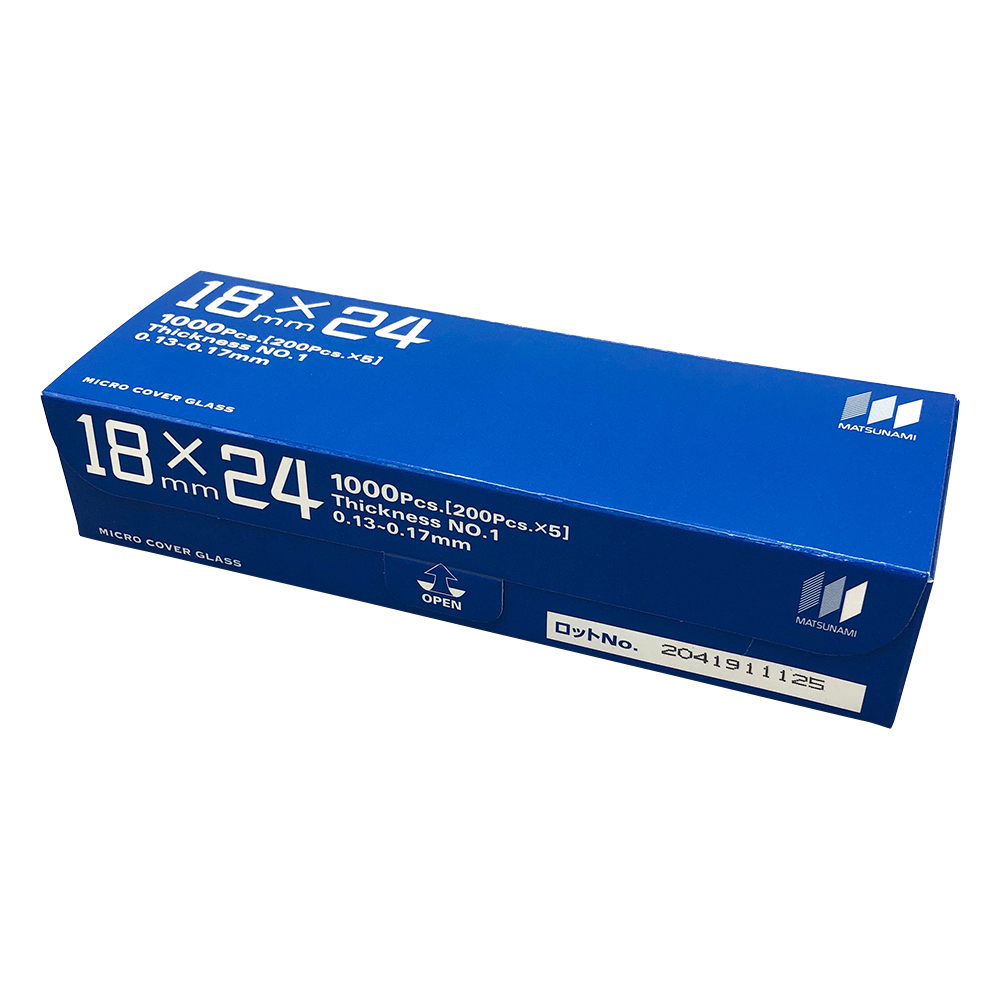 マツナミカバーグラス（No.1） 18×24mm 1000枚入