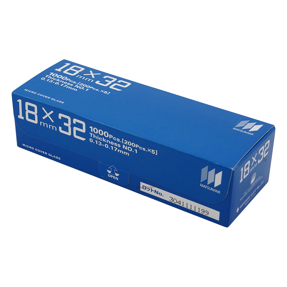 マツナミカバーグラス（No.1） 18×32mm 1000枚入