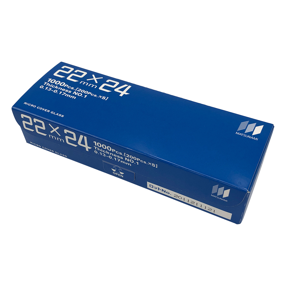 マツナミカバーグラス（No.1） 22×24mm 1000枚入