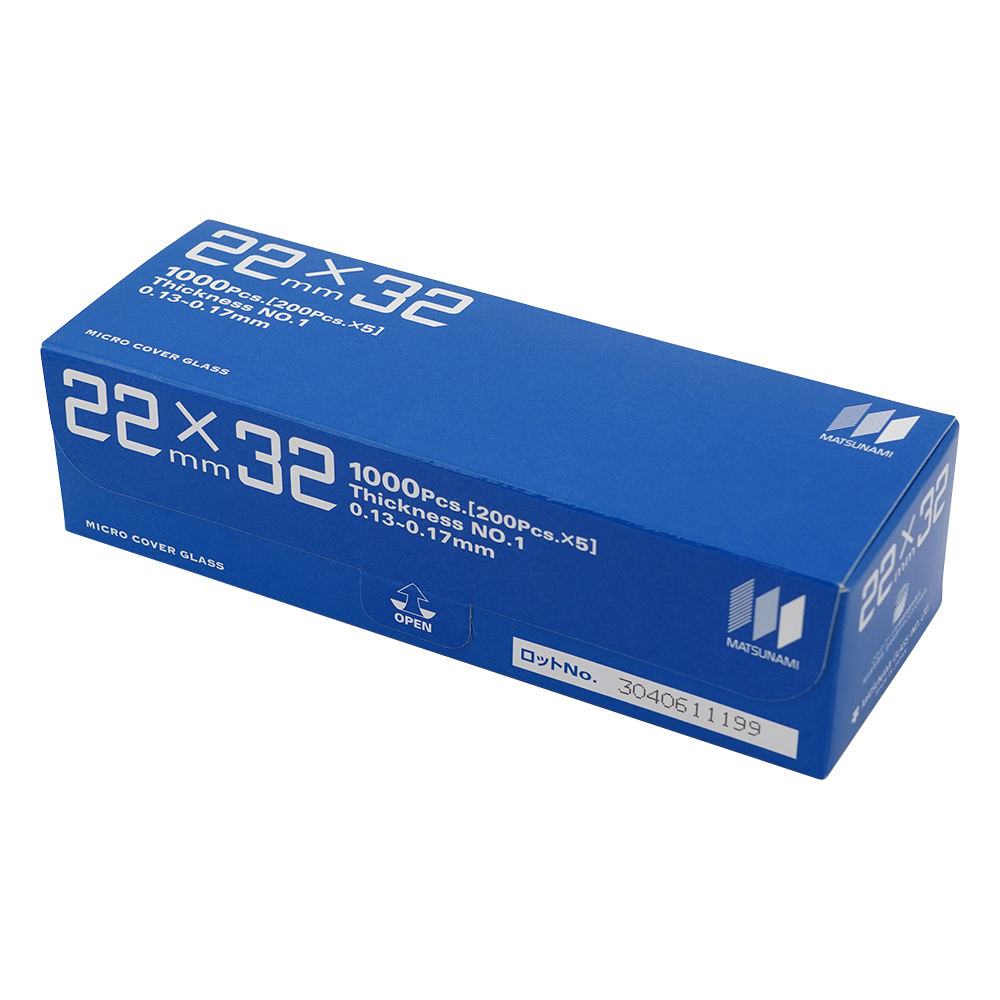 マツナミカバーグラス（No.1） 22×32mm 1000枚入