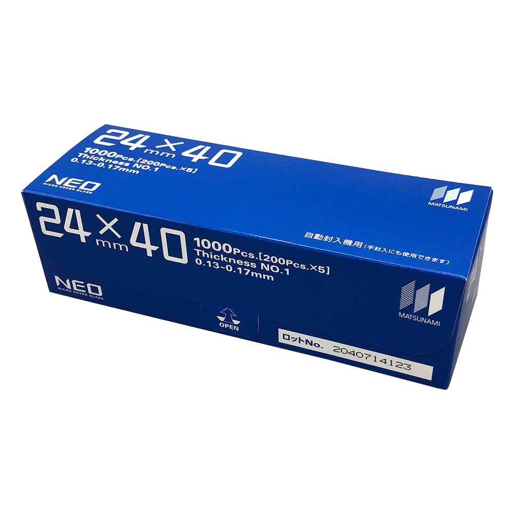 マツナミカバーグラス（No.1） 24×40mm 1000枚入