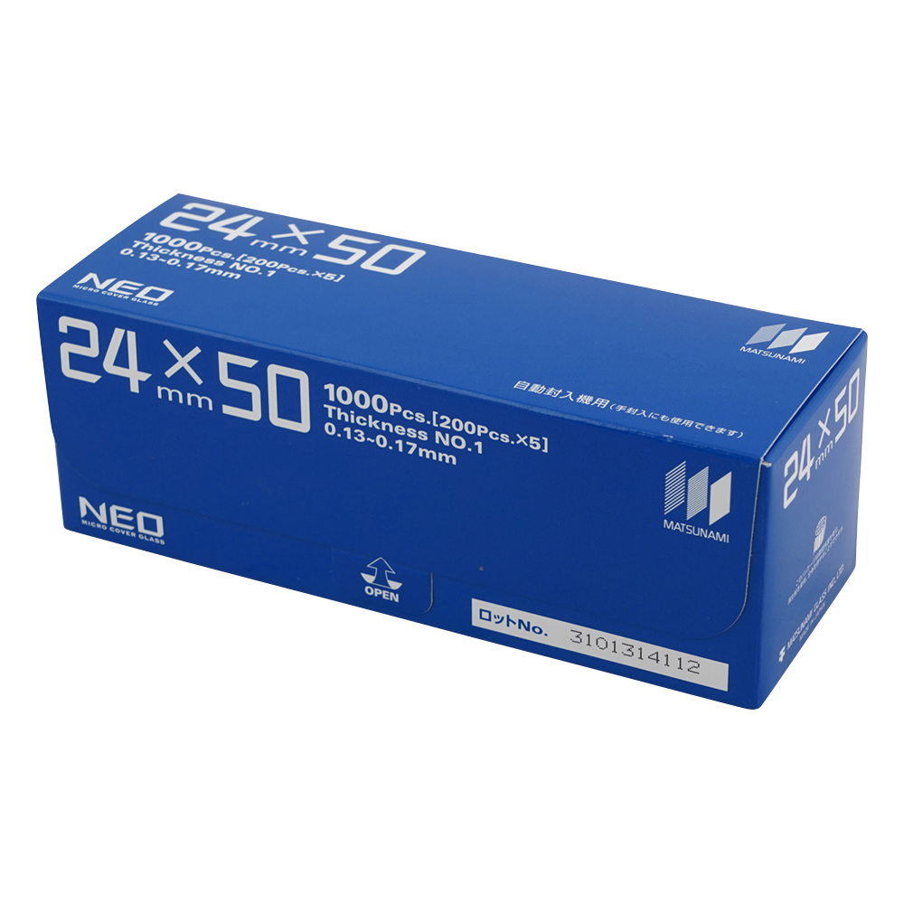 マツナミカバーグラス（No.1） 24×50mm 1000枚入