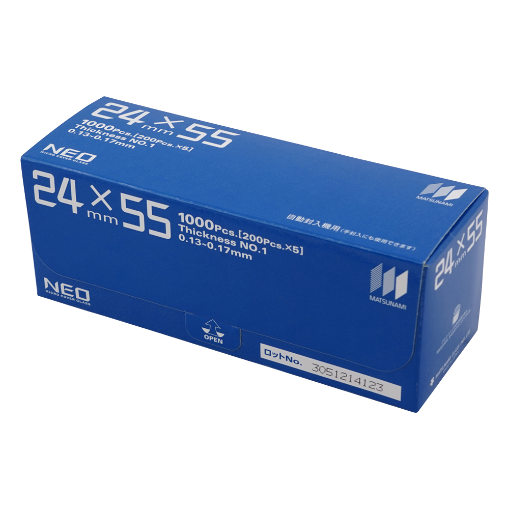 マツナミカバーグラス（No.1） 24×55mm 1000枚入