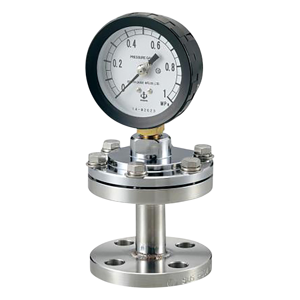 ダイヤフラム式圧力計（フランジタイプ） 75×0.4SUS MZF-1A