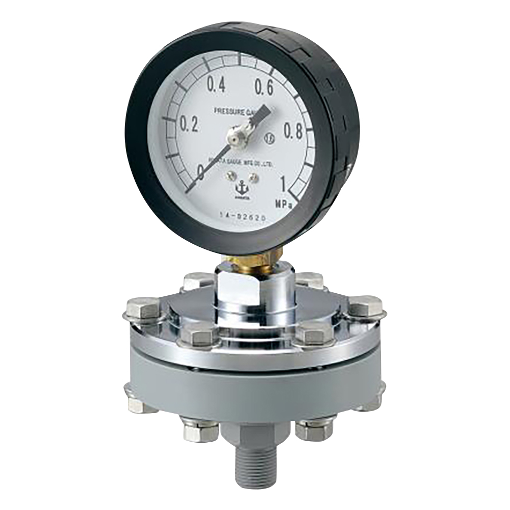 ダイヤフラム式圧力計（ネジタイプ） 75×0.4フッ素 MZS-1A