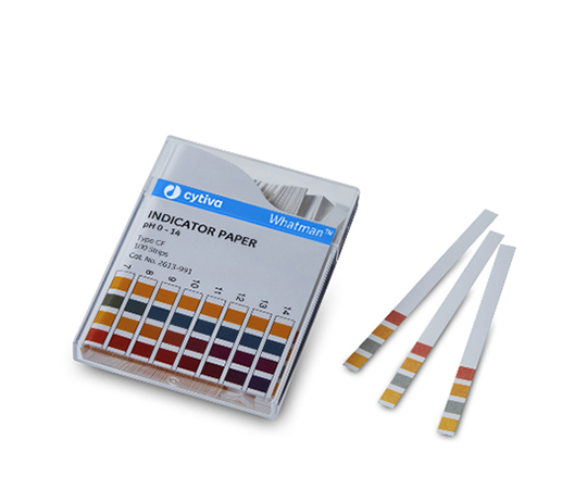 pH試験紙 ストリップ入 CF0-14 1箱（100枚入） 2613-991