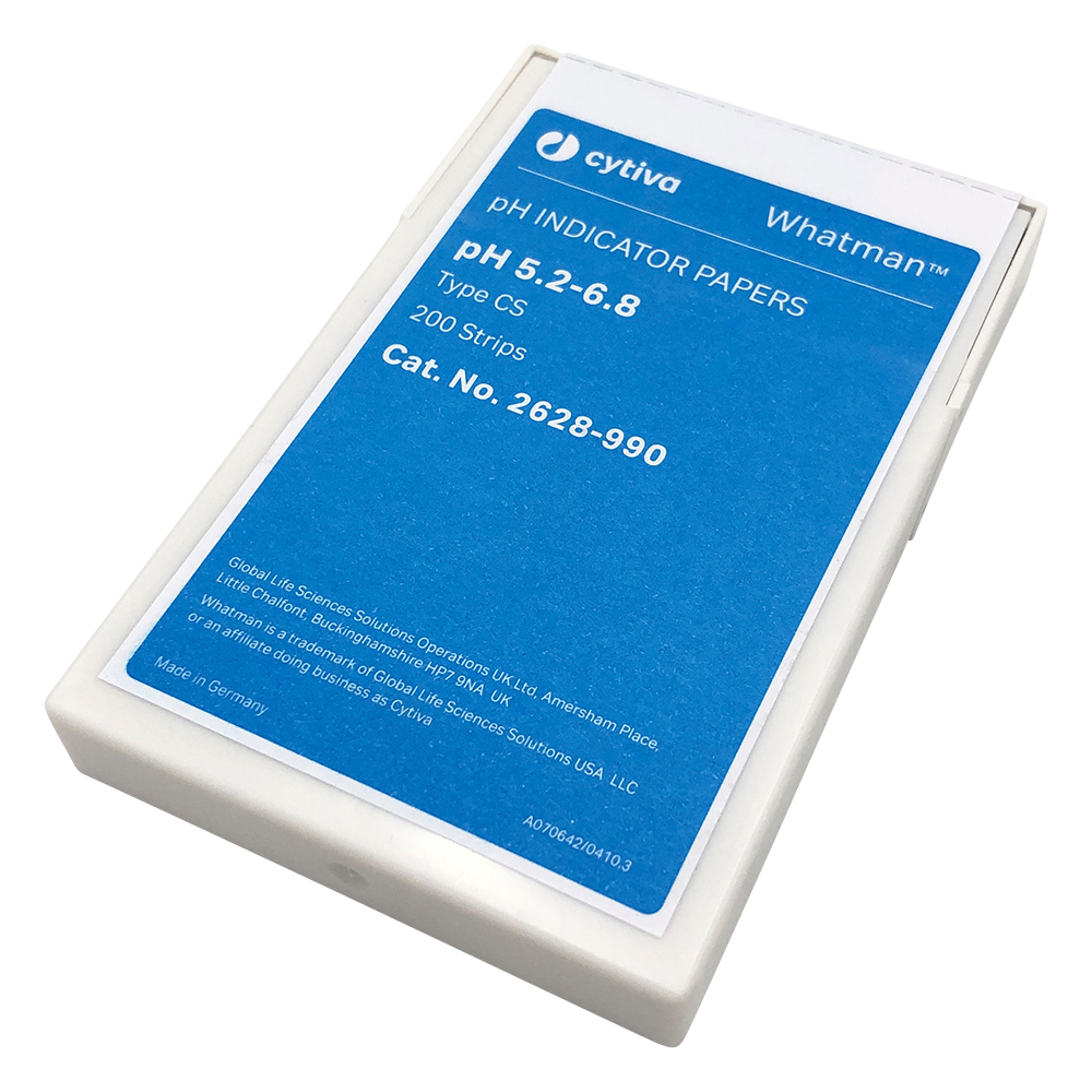 pH試験紙 ストリップ入 CS5.2-6.8 1箱（200枚入） 2628-990