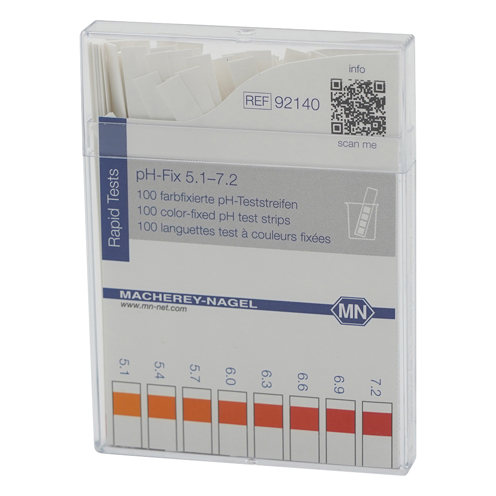スティックpH試験紙（pH-Fix） pH5.1-7.2 1箱（100枚入） MN92140