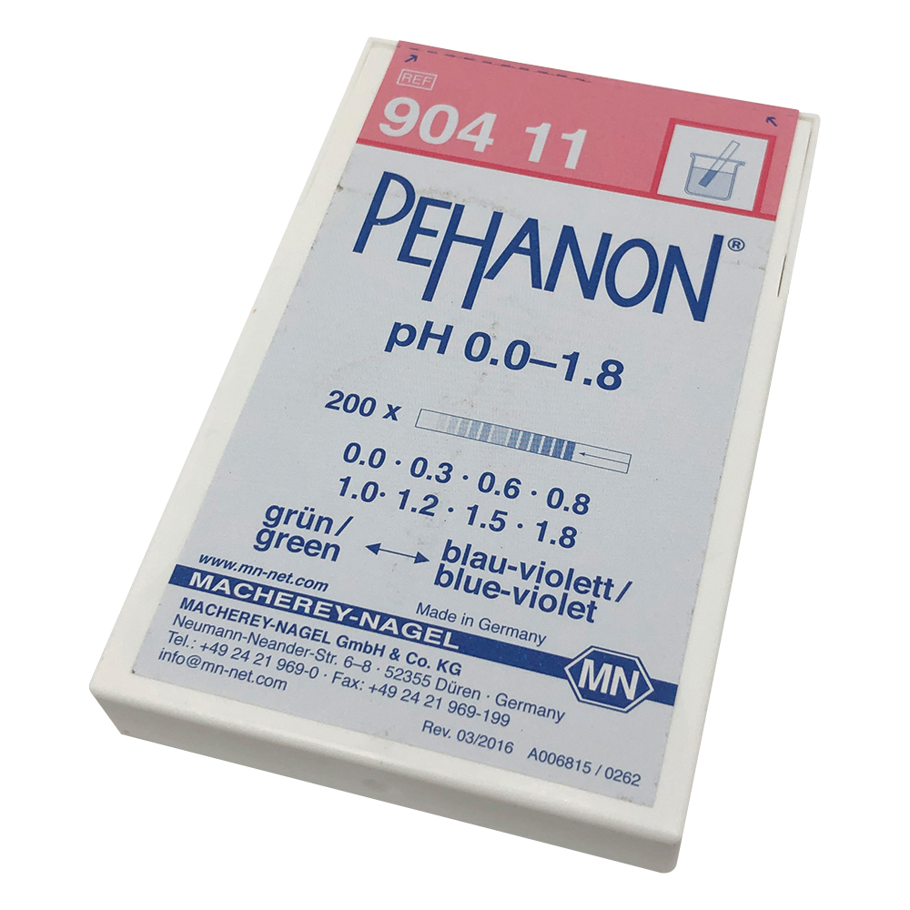 ストライプpH試験紙（PEHANON） pH0-1.8 1箱（200枚入） MN90411