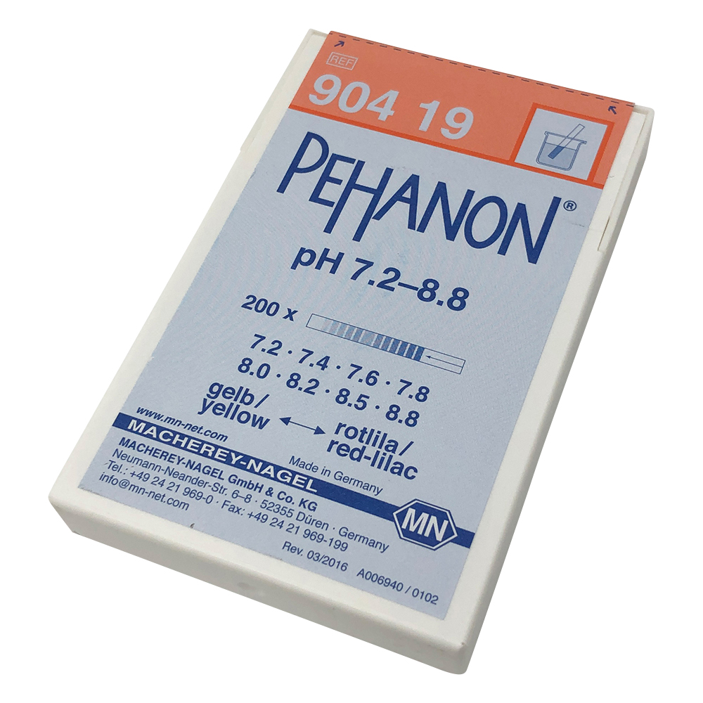ストライプpH試験紙（PEHANON） pH7.2-8.8 1箱（200枚入） MN90419