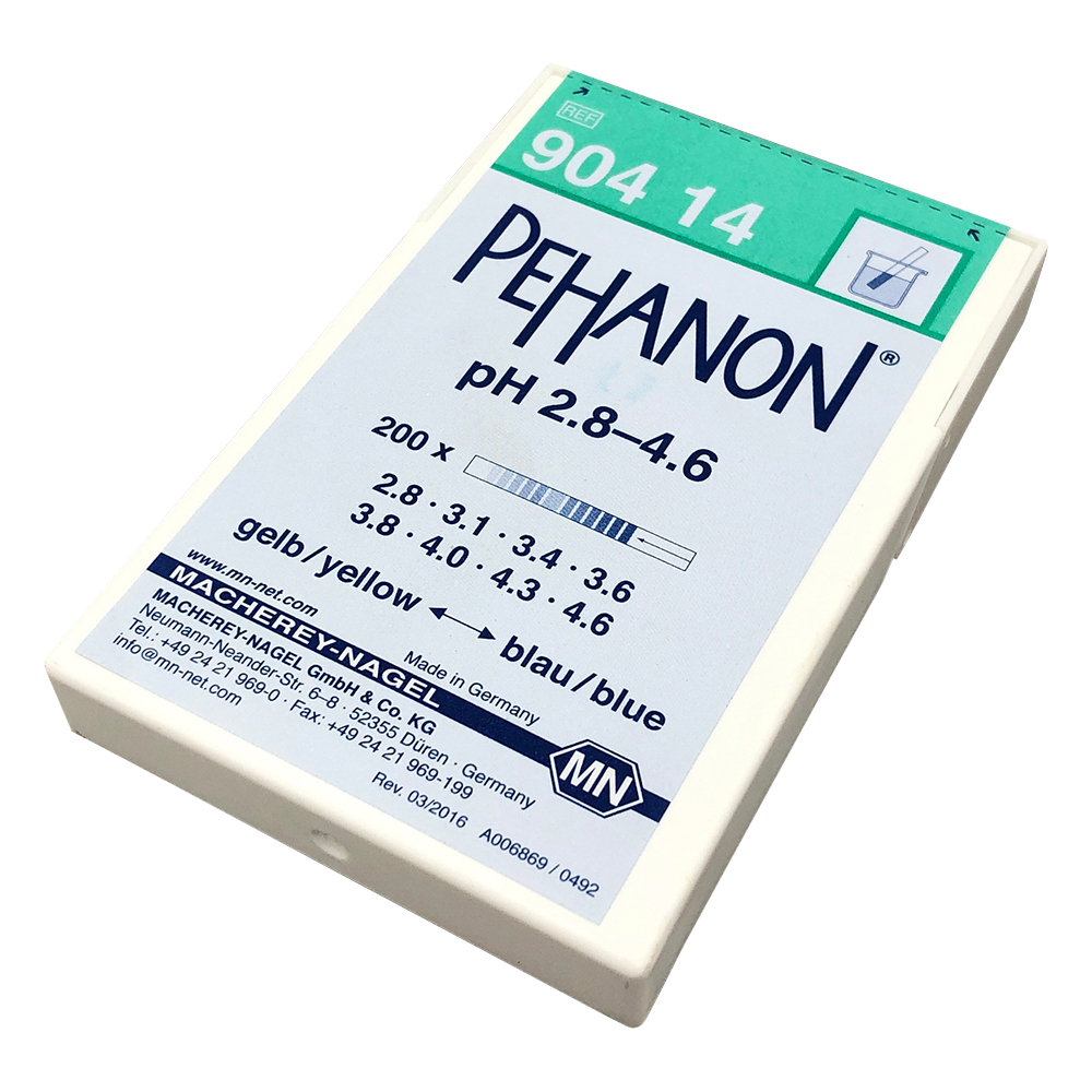 ストライプpH試験紙（PEHANON） pH2.8-4.6 1箱（200枚入） MN90414