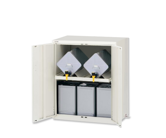 ラボサーバーラック（薬品保管庫・一斗缶用） スチール製 2列1段 LSR-W-T