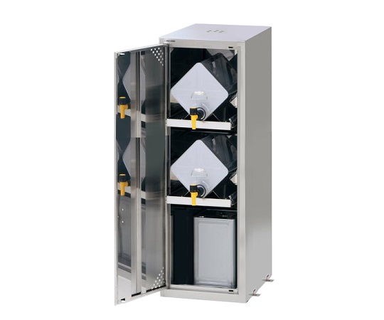 ラボサーバーラック（薬品保管庫・一斗缶用） ステンレス製 1列2段 LSR-S-T