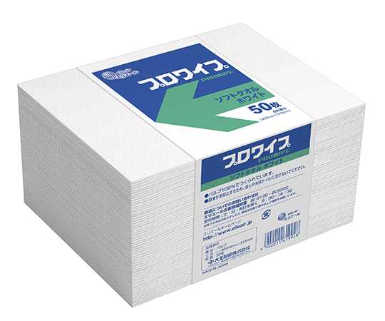 エリエール プロワイプ ソフトタオル ホワイト帯どめ50 1箱（50枚×24袋入） 20703144