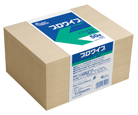 エリエール プロワイプ ソフトタオル 未晒帯どめ50 1箱（50枚×24袋入） 20703523