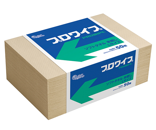 エリエール プロワイプ ソフトタオル 未晒帯どめLサイズ50 1箱（50枚×12袋入） 20703524