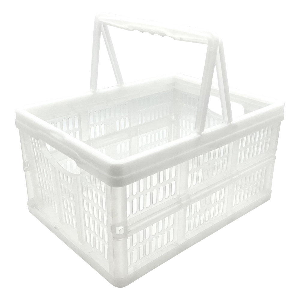 折りたたみコンテナー（取手付き） クリアー TOC-16L