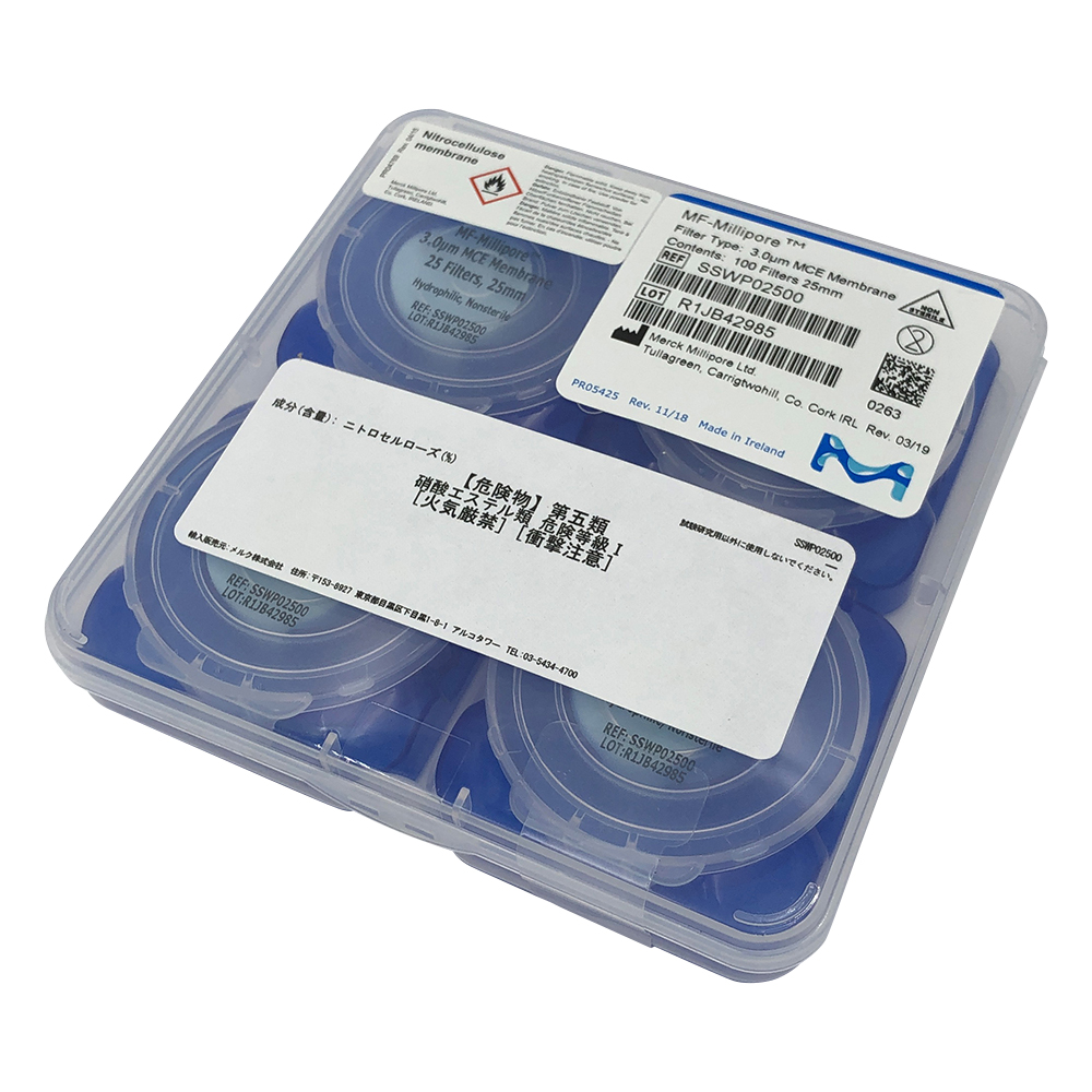 メンブレンフィルター（セルロース混合エステル） 3um×φ25mm 100枚入 SSWP02500