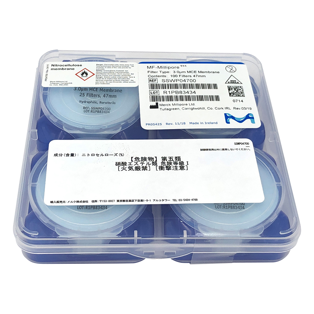 メンブレンフィルター（セルロース混合エステル） 3um×φ47mm 100枚入 SSWP04700