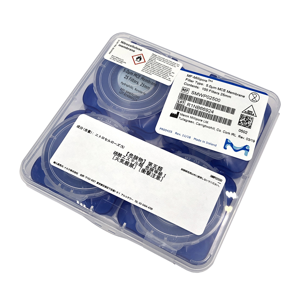 メンブレンフィルター（セルロース混合エステル） 5um×φ25mm 100枚入 SMWP02500