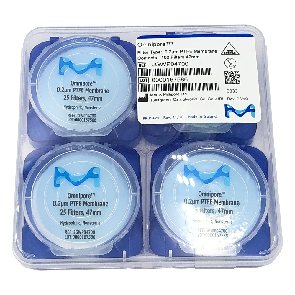 オムニポアTM メンブレン（水系、溶媒系両用） 0.2um×φ47mm 100枚入 JGWP04700