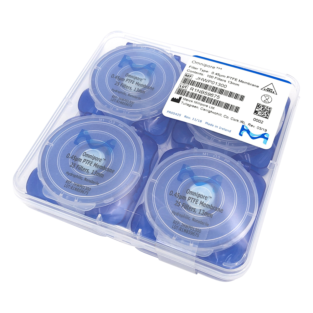 オムニポアTM メンブレン（水系、溶媒系両用） 0.45um×φ13mm 100枚入 JHWP01300