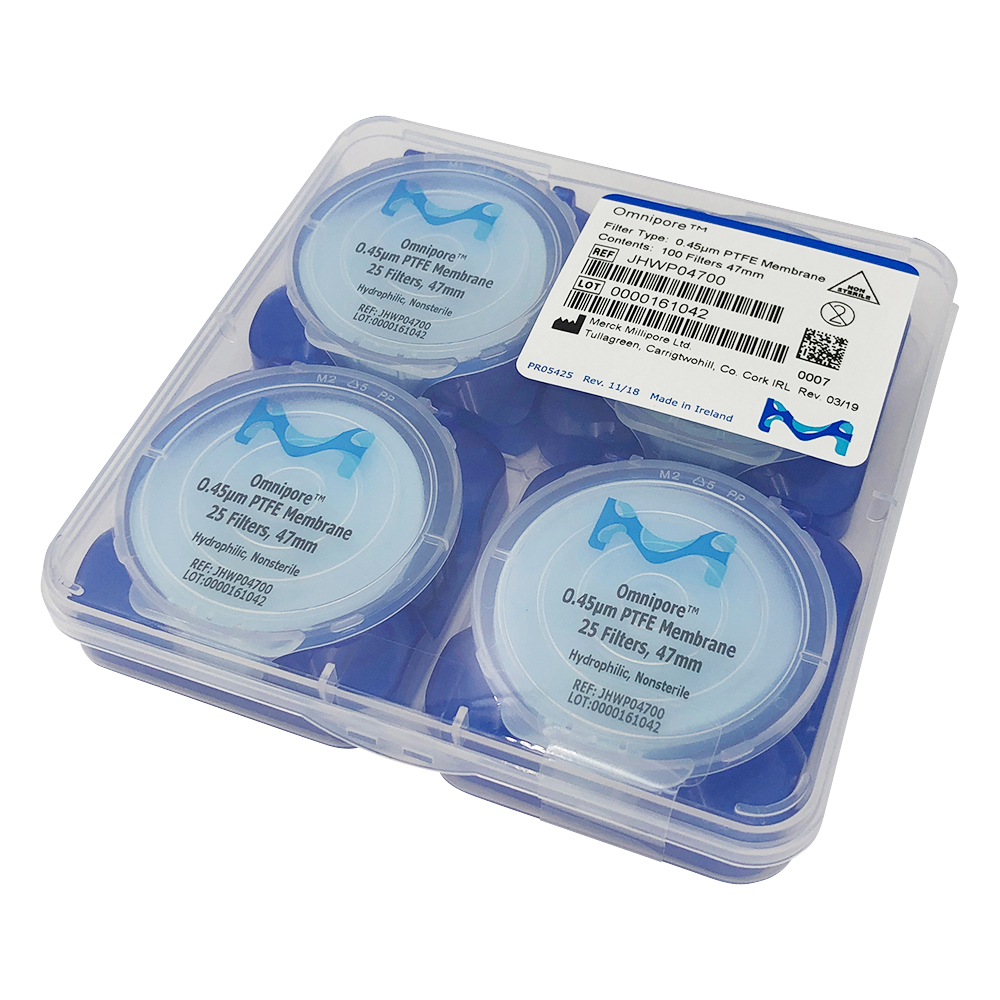 オムニポアTM メンブレン（水系、溶媒系両用） 0.45um×φ47mm 100枚入 JHWP04700