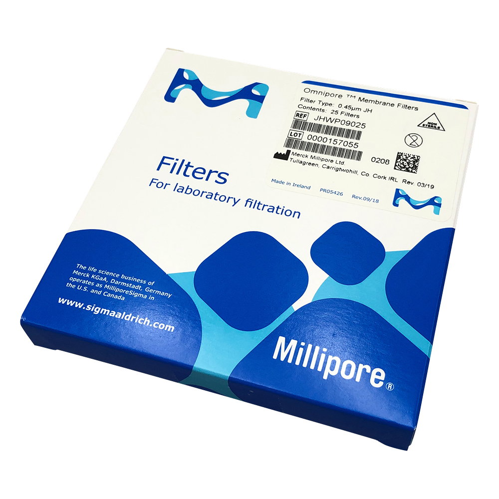 オムニポアTM メンブレン（水系、溶媒系両用） 0.45um×φ90mm 25枚入 JHWP09025