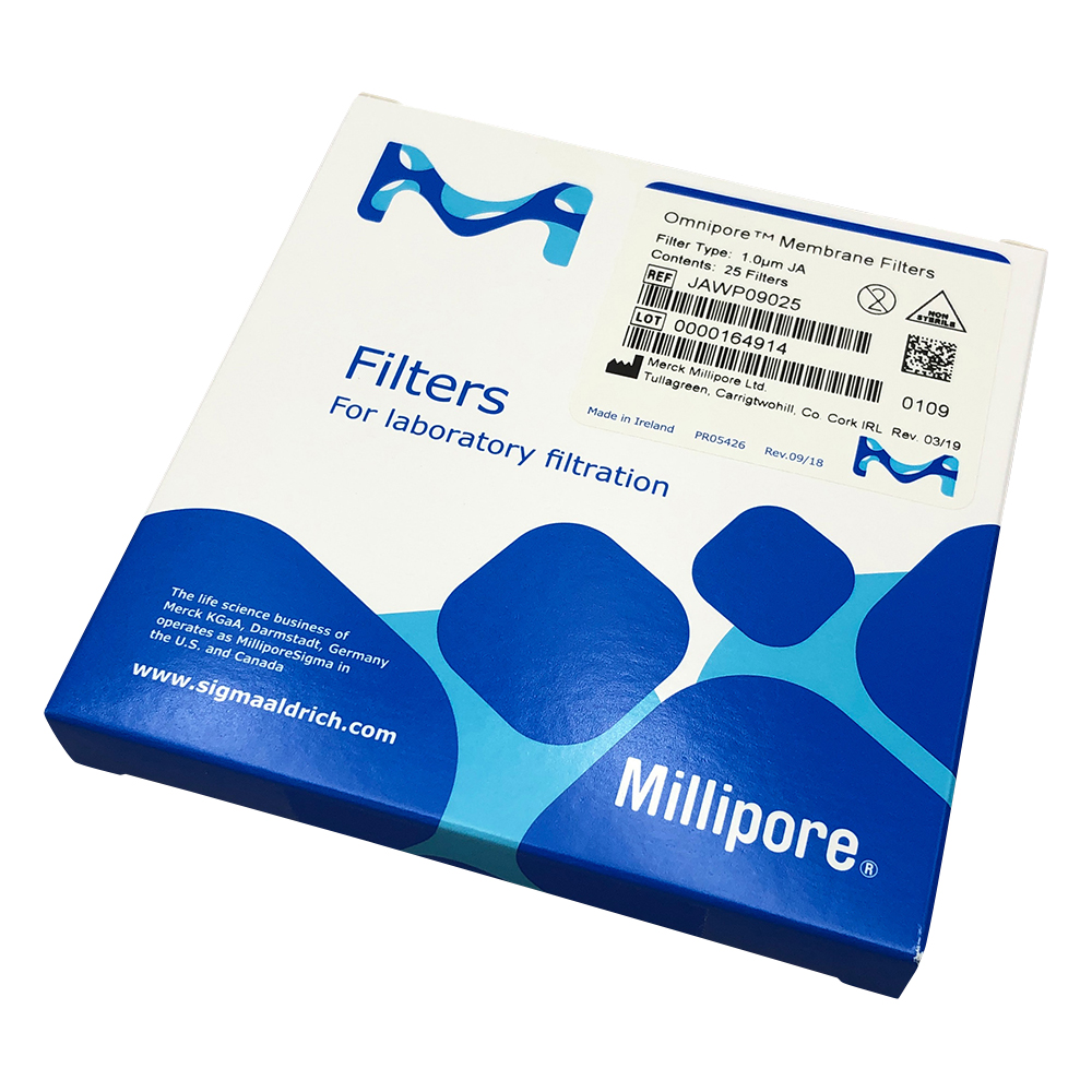 オムニポアTM メンブレン（水系、溶媒系両用） 1um×φ90mm 25枚入 JAWP09025