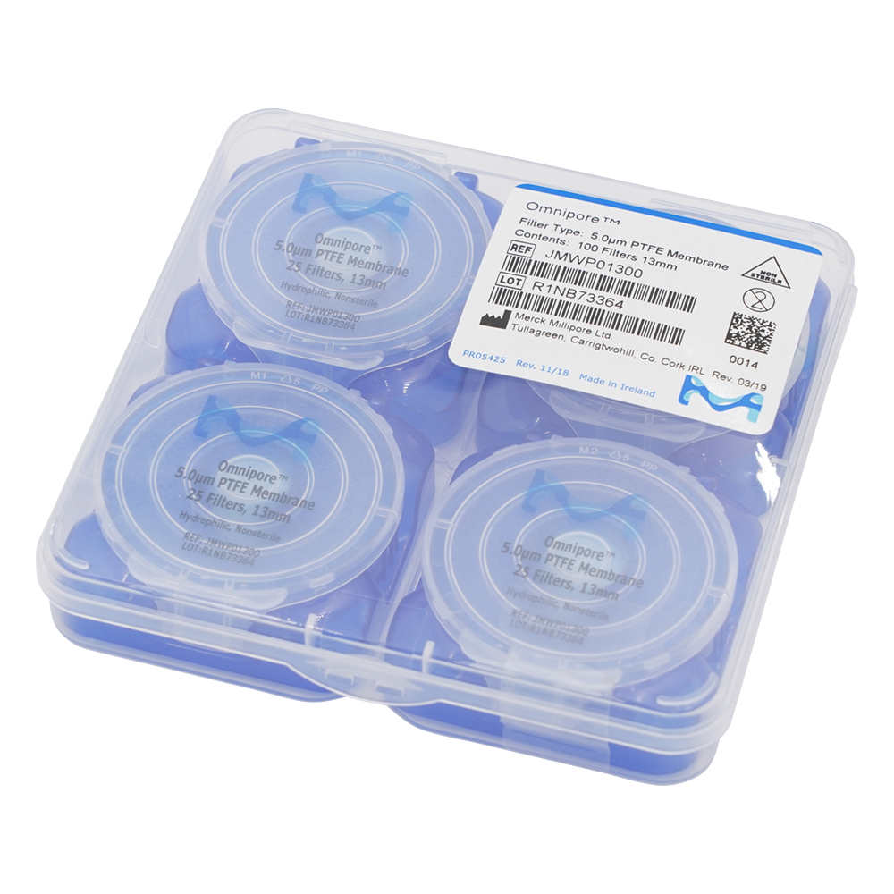 オムニポアTM メンブレン（水系、溶媒系両用） 5um×φ13mm 100枚入 JMWP01300