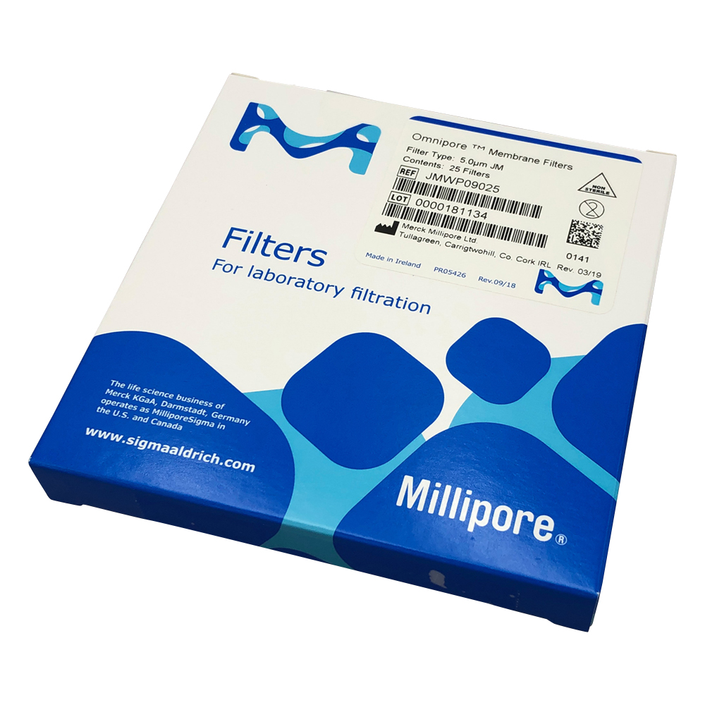 オムニポアTM メンブレン（水系、溶媒系両用） 5um×φ90mm 25枚入 JMWP09025