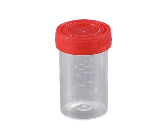 食品検体容器 60mL 赤 1箱（1個×100袋入） 231402