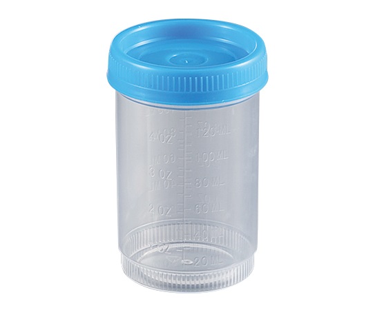 食品検体容器 120mL 青 1箱（1個×100袋入） 23223-2B