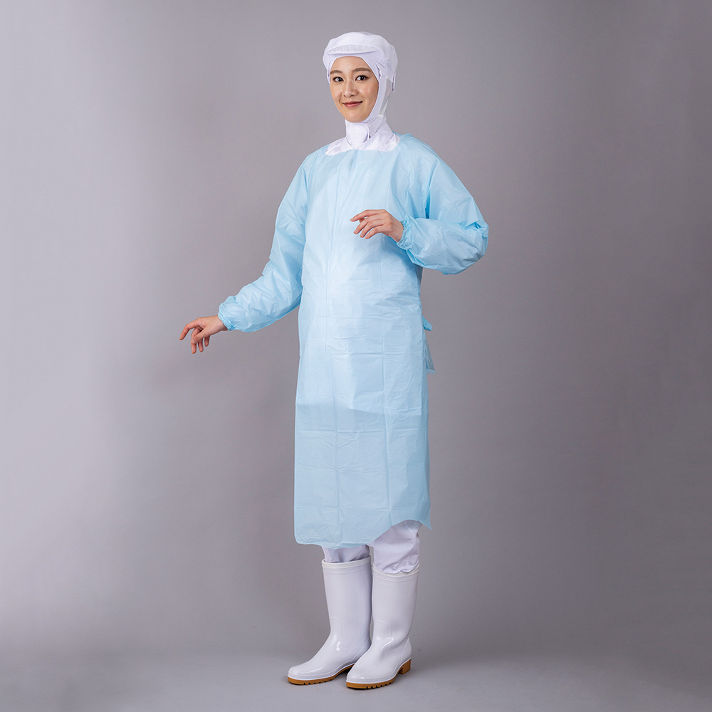 ディスポエプロン PE袖付 1箱（1枚×20袋入） E-34 L