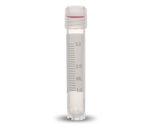 クライオバイアル Oリングシールタイプ 3mL 外ネジ・自立型 1箱（100個×10袋入） T308-3A