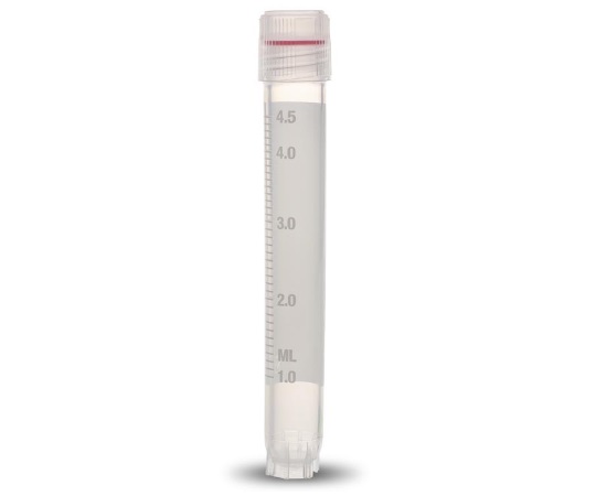 クライオバイアル Oリングシールタイプ 5mL 外ネジ・自立型 1箱（100個×10袋入） T308-5A