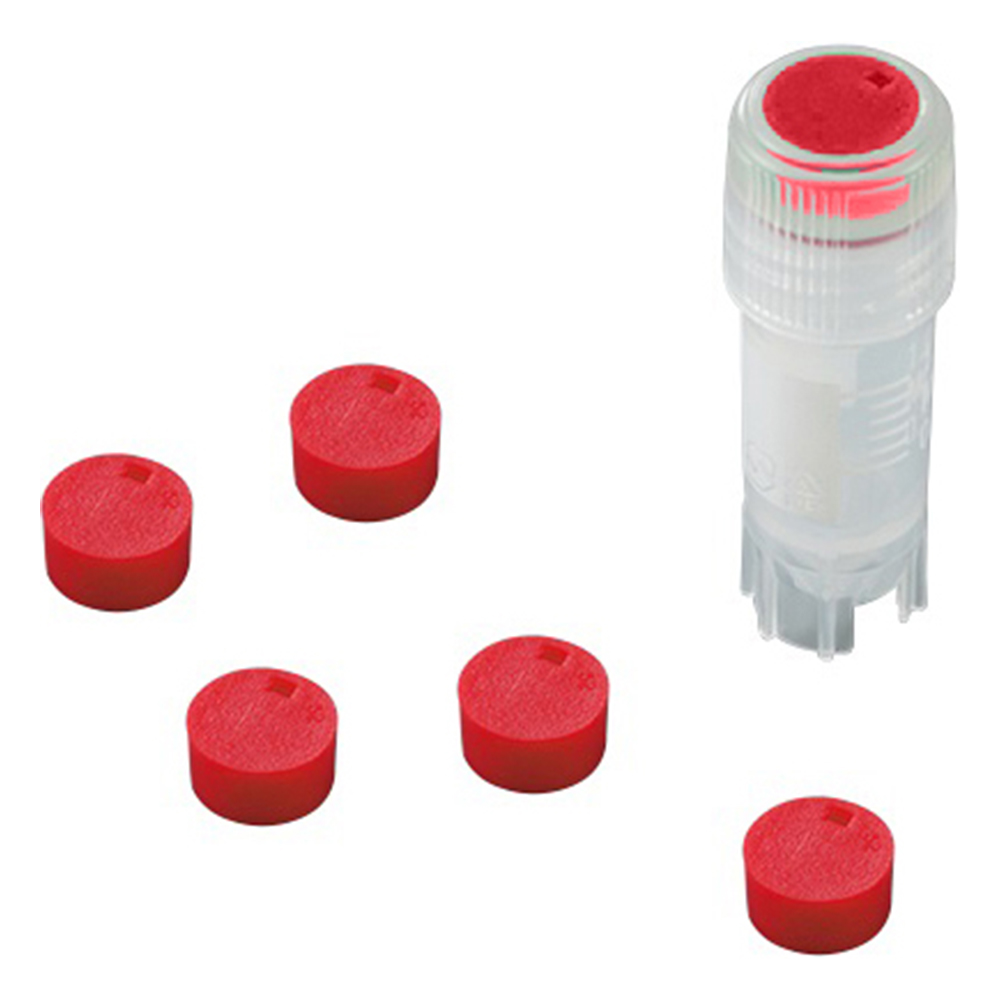クライオバイアル用キャップインサート 赤 1袋（500個入）T312-3