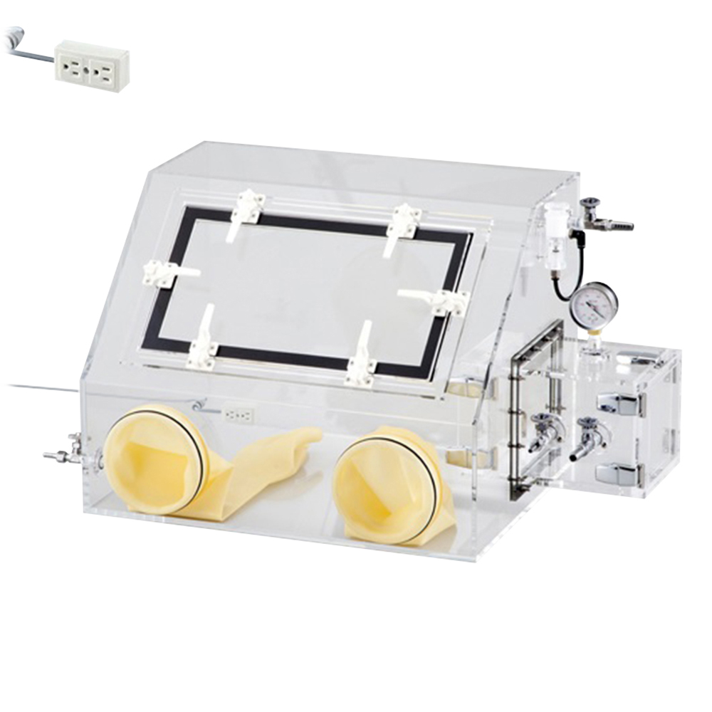 ガス置換型アクリルグローブボックス エアタイト（コンセント付き） 600PC