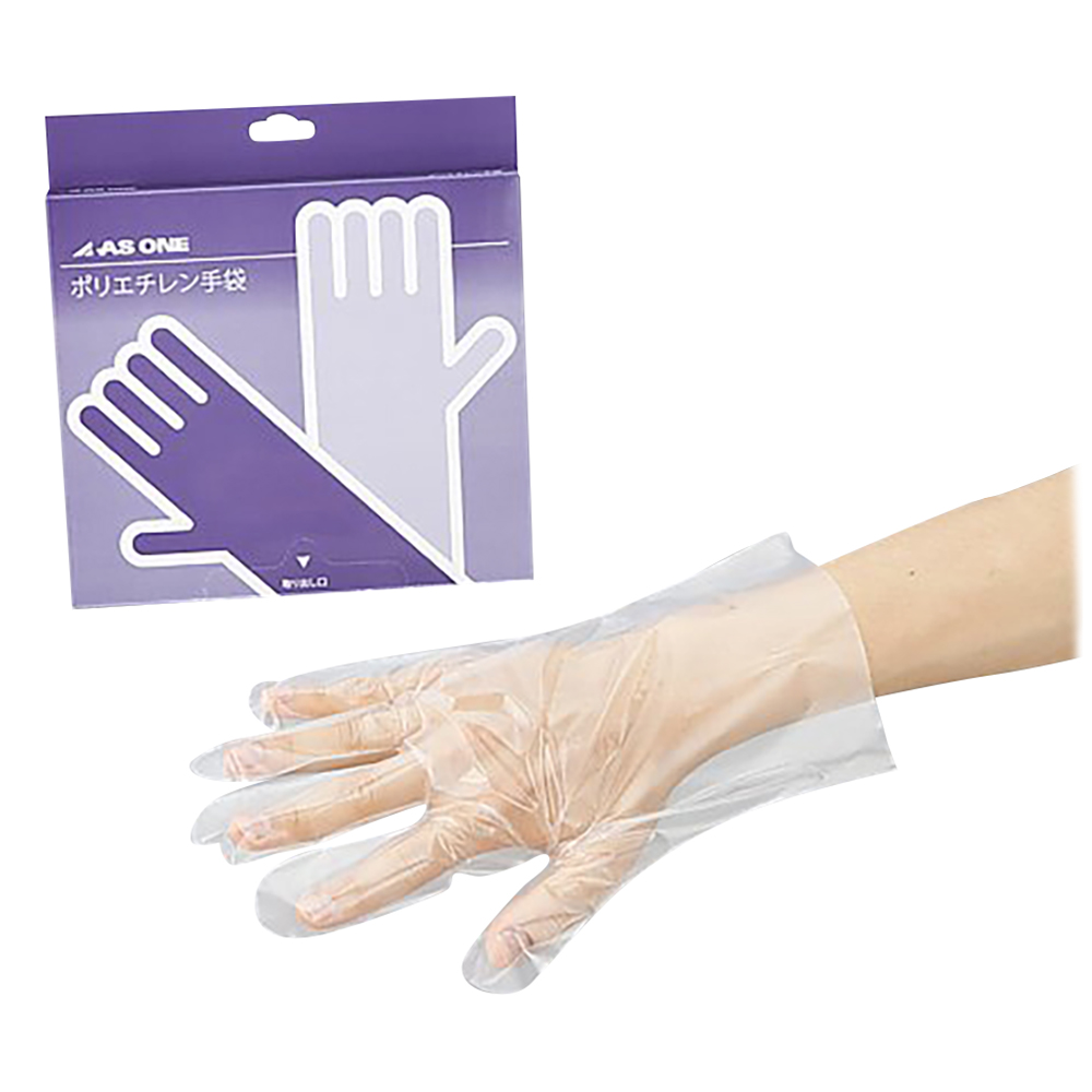 ポリエチレン手袋 エコノミー 薄手 片エンボス L 100枚入 エコノミー外エンボス