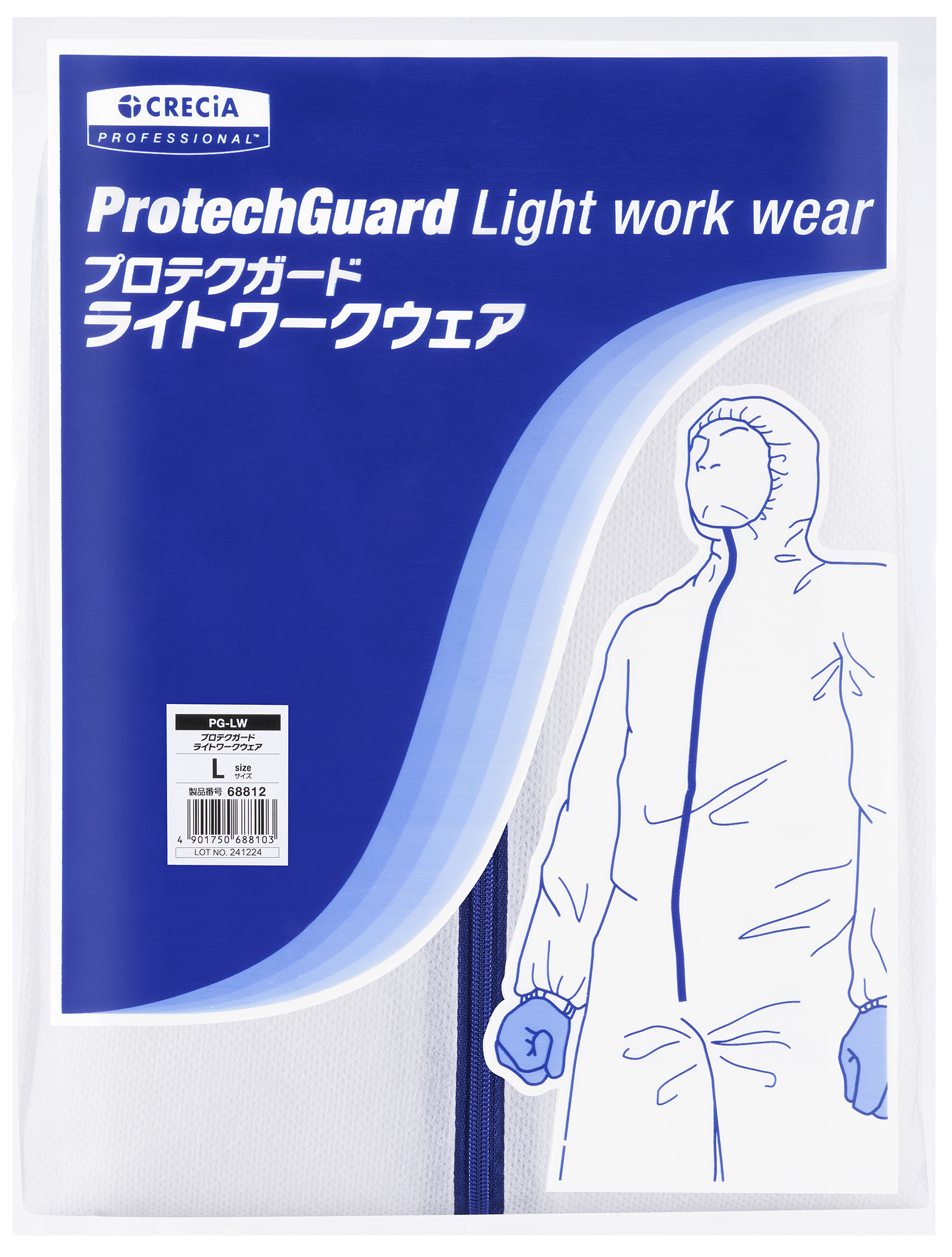 プロテクガード ライトワークウェア Lサイズ 1枚入 68812