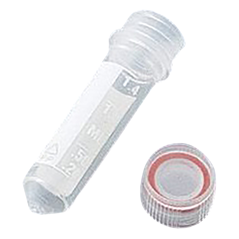 スクリューキャップ付遠沈管 丸底 目盛付き 2mL 1箱（50個×10袋入） T334-7SPR