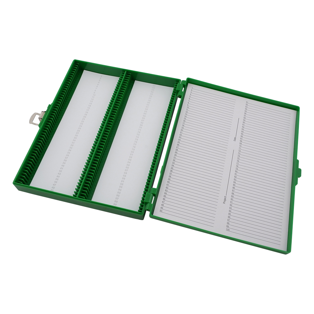 カラースライドボックス 100枚用 緑 03-448-2