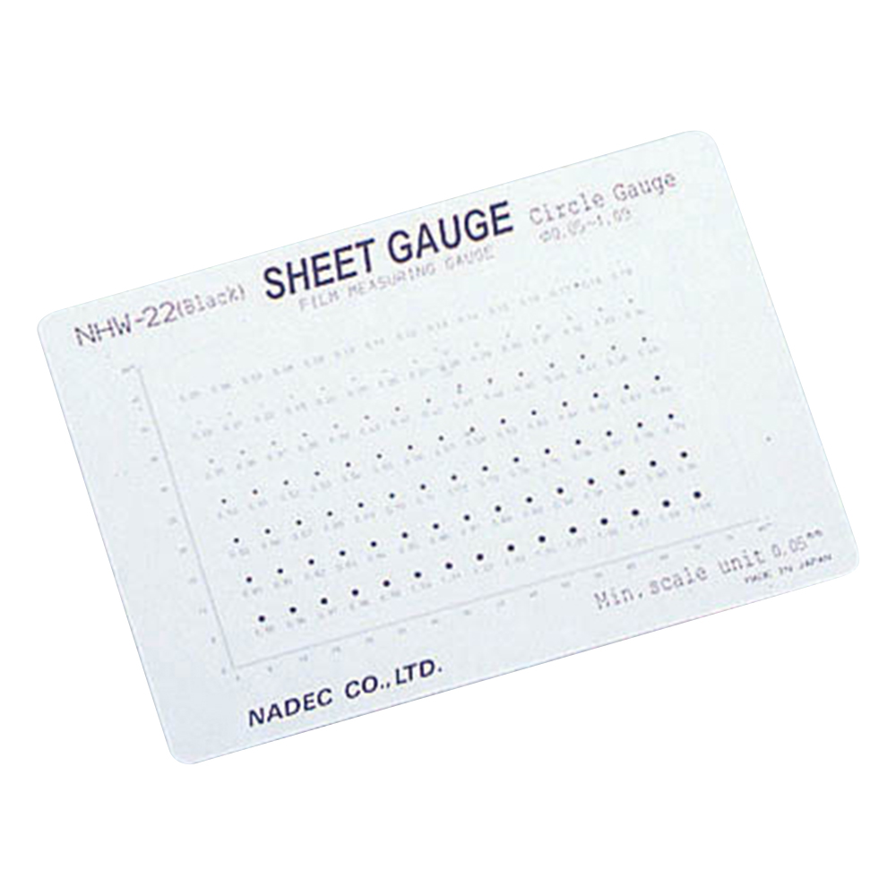 顕微鏡用スケール（シートゲージ） サークルゲージ NHW-22（black）