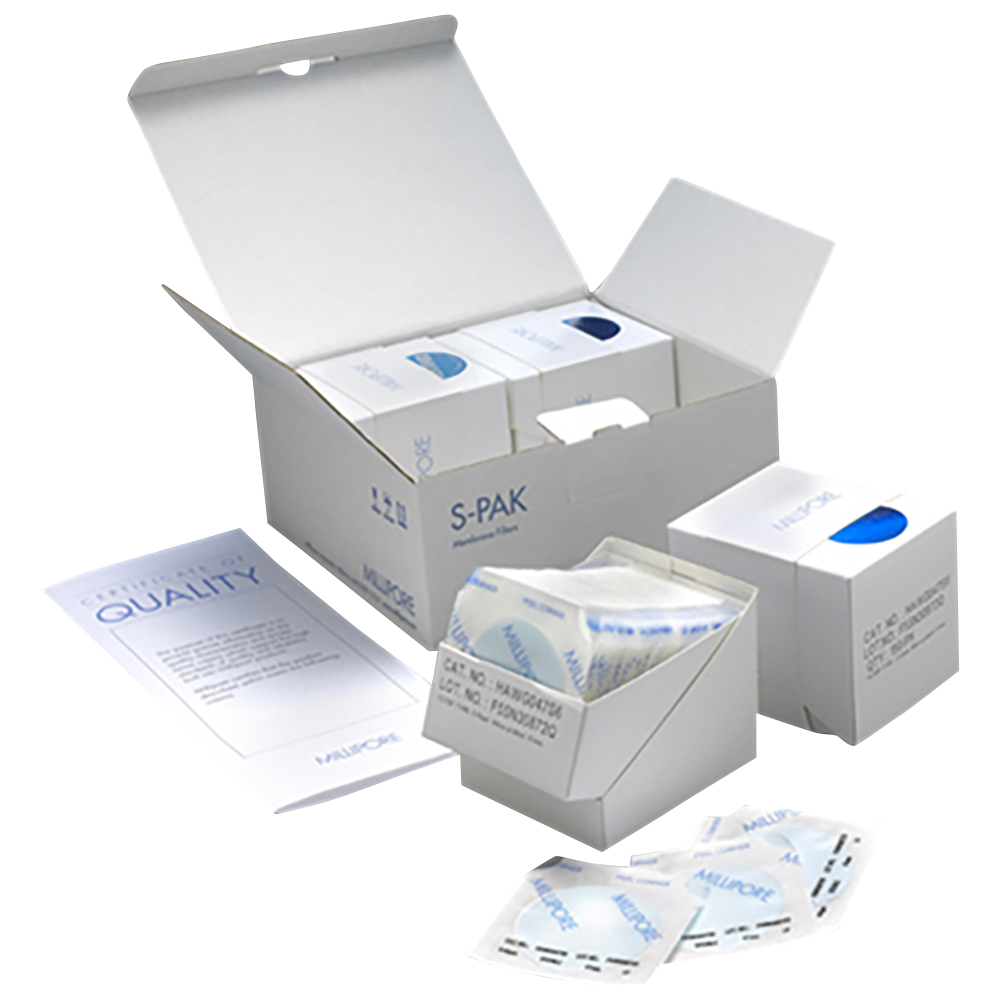 滅菌済フィルター S-Pak（TM） メンブレン白色黒格子 0.22um 150枚×4組入 GSWG047S6