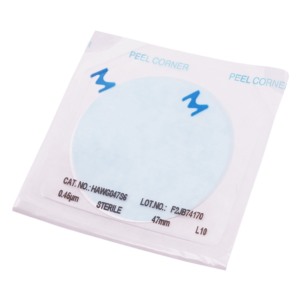 滅菌済フィルター S-Pak（TM） メンブレン白色黒格子 0.45um 150枚×4組入 HAWG047S6