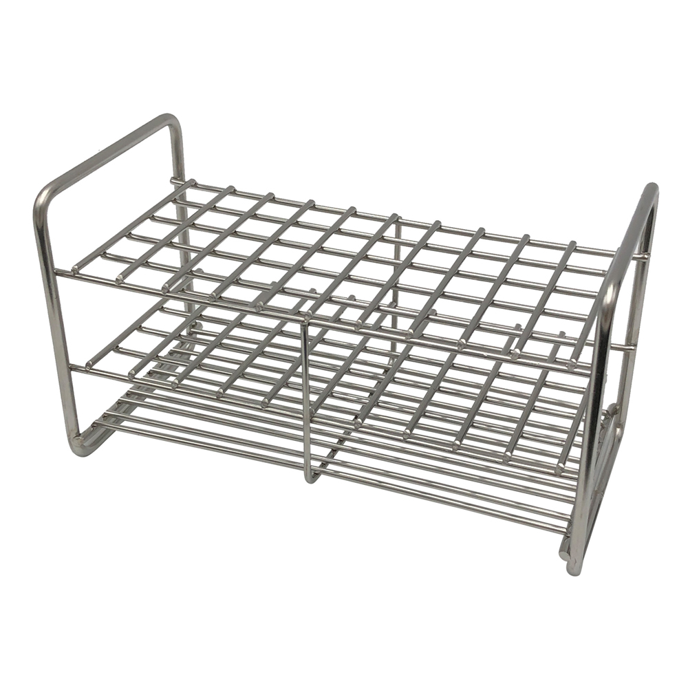 ステンレス試験管立 配列：5×10 サイズ：□12mm 10‐50L