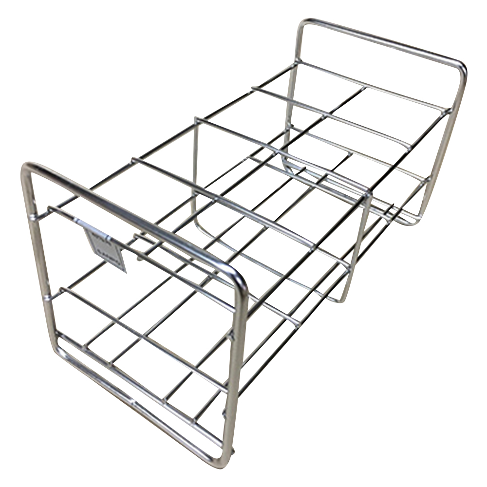 ステンレス試験管立 配列：2×4 サイズ：□42mm 40‐8