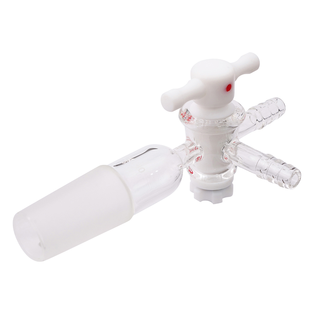 ジョイント付三方コック テフロンコック TS24/40